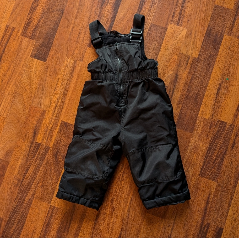 Black Full Bib Ski Pants